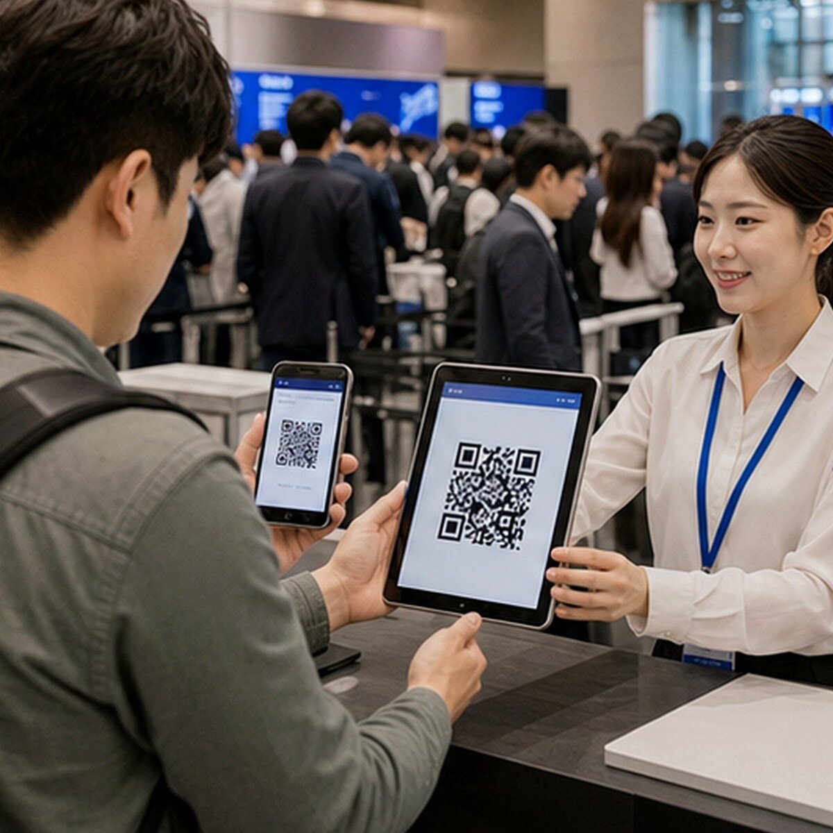 공공기관 행사 QR 체크인 사진